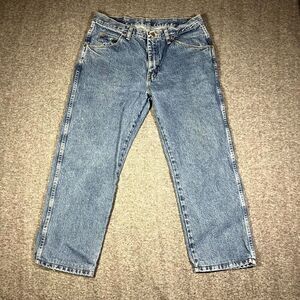 Mens Wrangler Regular Fit Denim Light Blue Jeans 965T1DS Size 34x29 Workwear